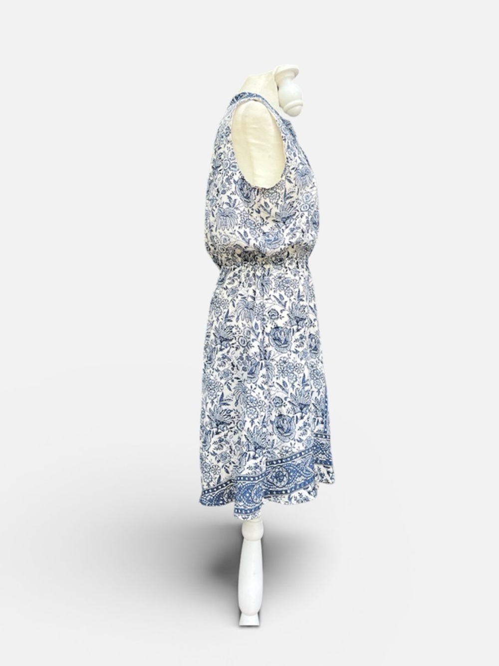 Madewell Silk Journey Shirt Dress in the Porcelain Floral Size Small - Picture 3 of 8